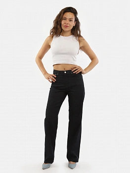 картинка Женские джинсы EUROFASHION Mom Fit, темно-синие  SQ78177 в мультибрендовом интернет-магазине 5КармаNов