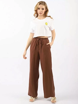 картинка EQmoda Льняные брюки  SQ71877 в мультибрендовом интернет-магазине 5КармаNов