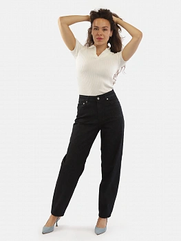 картинка Женские джинсы EUROFASHION Mom Fit, темно-синие  SQ78176 в мультибрендовом интернет-магазине 5КармаNов