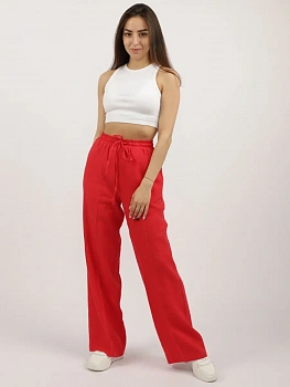 картинка Льняные брюки COMFORT EQmoda, розовые  RT000000671 в мультибрендовом интернет-магазине 5КармаNов