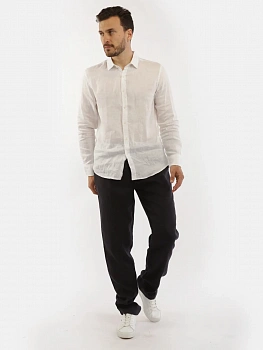 картинка Мужские льняные брюки чинос A PASSION PLAY Comfort Fit, синие  SQ77501 в мультибрендовом интернет-магазине 5КармаNов
